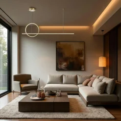 Suspensions / Lustres|SALEM Suspension noire LED – 1 barre verticale design