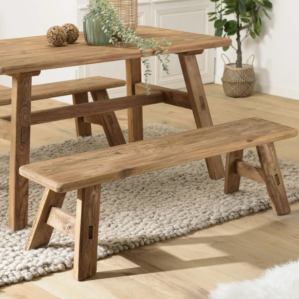 Univers Déco·Maison De Campagne|Tables À Manger Rectangulaires|DENVER Table à manger bois recyclé style campagne 140 cm