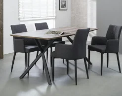 Tables À Manger Rectangulaires|Tables À Manger En Bois|Helsinki Table à manger contemporaine effet chêne antique 190 cm