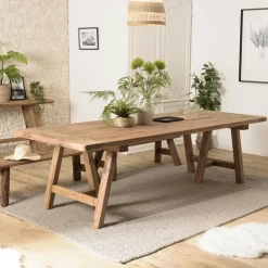 Univers Déco·Maison De Campagne|Tables À Manger Rectangulaires|DENVER Table à manger en bois de pin recyclé 200 cm