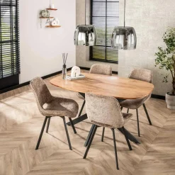 Tables À Manger Rectangulaires|Tables À Manger En Bois|Melbourne Table à manger en bois massif d'acacia avec bords arrondis 180 cm