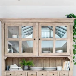 Univers Déco·Maison De Campagne|Tables À Manger Rectangulaires|SALERNE Table à manger en bois recyclé clair tréteaux 200 cm