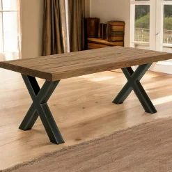 Tables À Manger Rectangulaires|Tables À Manger En Bois|KERALA Table à manger en teck recyclé naturel 180 cm