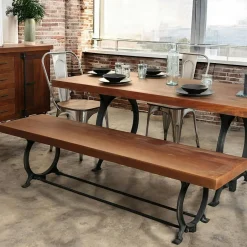 Univers Déco·Loft Industriel|Univers Déco·Vintage|LEEDS Table à manger industrielle vintage bois recyclé 180 cm