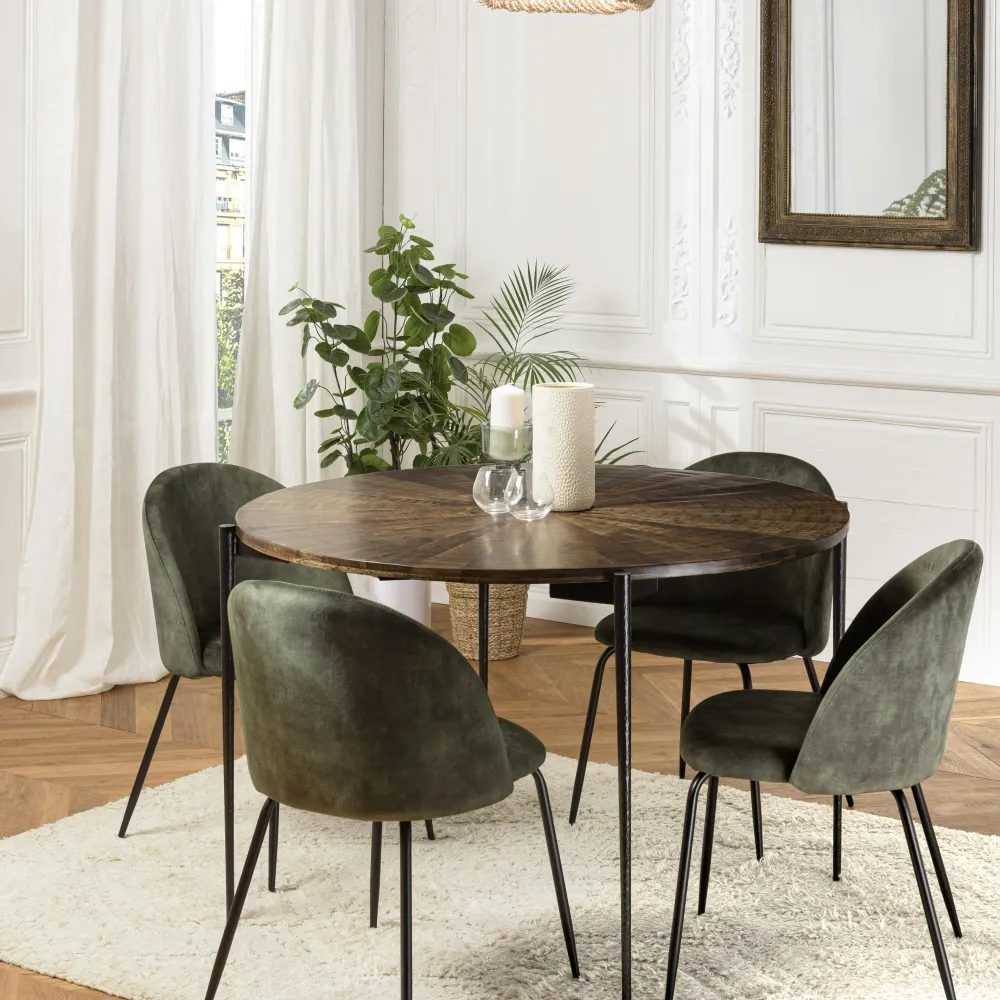 Tables À Manger Rectangulaires|Tables À Manger En Bois|KORKAI Table à manger rectangulaire lames bois recyclé 200 cm