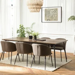 Tables À Manger Rondes|Tables À Manger En Bois|KORKAI Table à manger ronde bois recyclé motif éventail 120 cm