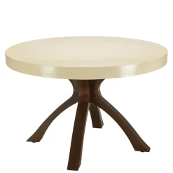 Tables À Manger Rondes|BRASILIA Table à manger ronde plateau béton 120 cm pied métal