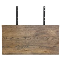 Tables À Manger En Chêne|Tables À Manger Extensibles|SAVONE Table à rallonge en bois de chêne fumé avec bordures naturelles 140 cm