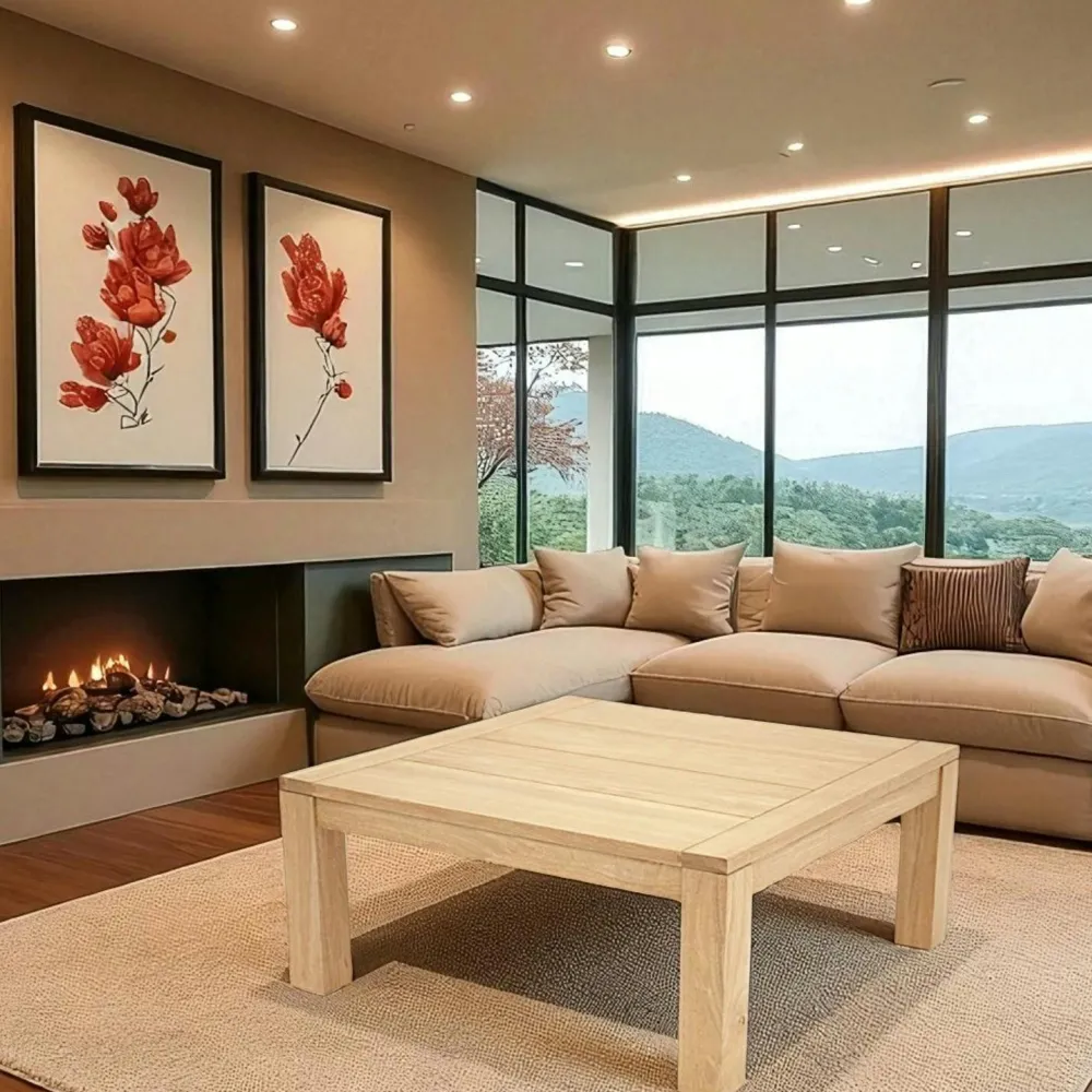 Tables Basses Scandinaves|Tables Basses Carrées|Attan TABLE BASSE 80CM