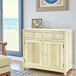 Tables Basses Carrées|Maori Table basse Chinoise Hévéa double plateaux - dont un ajouré - et pieds galbés 100x100x40cm