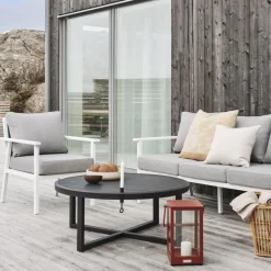 Meubles En Aluminium Brafab|Tables Basses De Jardin|Oslo Table basse de jardin en aluminium blanc D 100 cm