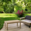 Tables Basses De Jardin|SUMMER Table basse de jardin en Teck brut massif 90cm