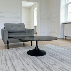 Tables Basses En Verre|LIGURIE Table basse en verre ondulé noir - forme organique