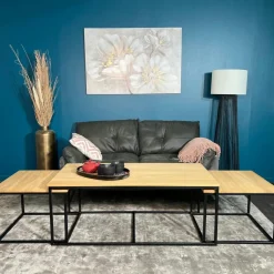 Tables Basses Gigognes|COLOGNE Table basse gigogne en bois de chêne blanc (lot de 3)