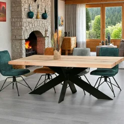 Tables Basses Gigognes|Tables Basses Industrielles|Swing Table basse gigogne ronde en teck recyclé (lot de 3)