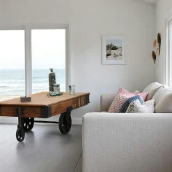 Univers Déco·Loft Industriel|Tables Basses Vintage|LEEDS Table basse industrielle vintage bois recyclé roues