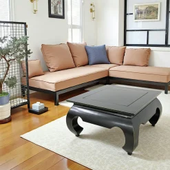 Tables Basses Carrées|Maori Table basse opium hévéa 66x66cm