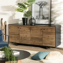 Tables Basses Design|Tables Basses Rondes|CRACOVIE Table basse ronde bois recyclé pin