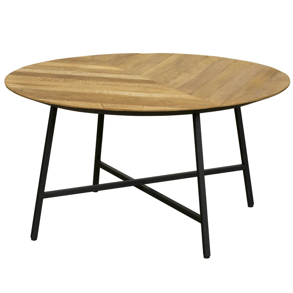 Tables Basses Rondes|MANADO Table basse ronde en bois de teck recyclé