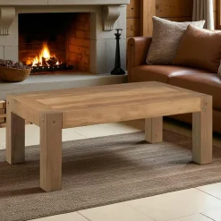 Tables Basses Scandinaves|Fjord Table basse rustique double plateau