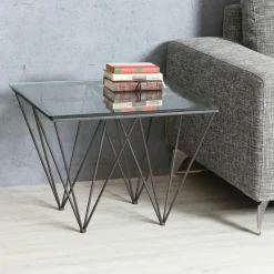 Univers Déco·Design Contemporain|Bouts De Canapé En Métal|LOUVRE Table d'appoint Bout de Canapé Design verre et métal