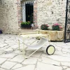 Tables D'Appoint De Jardin|Meubles En Aluminium Brafab|Oslo Table d'appoint de jardin en aluminium jaune tendre