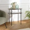 Bouts De Canapé En Bois|Landaise Table d'appoint double plateau effet bois