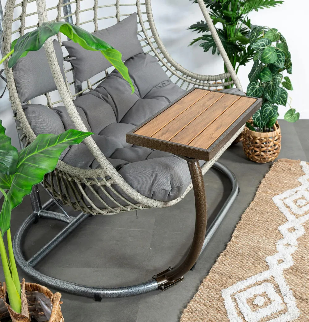 Accessoires Pour Fauteuils Suspendus|SOUTH BEACH Table d'appoint pour fauteuil suspendu naturel