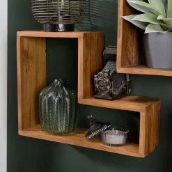 Bouts De Canapé En Bois|Swing Table d'appoint ronde 38 cm fibre de coco et bois recyclé