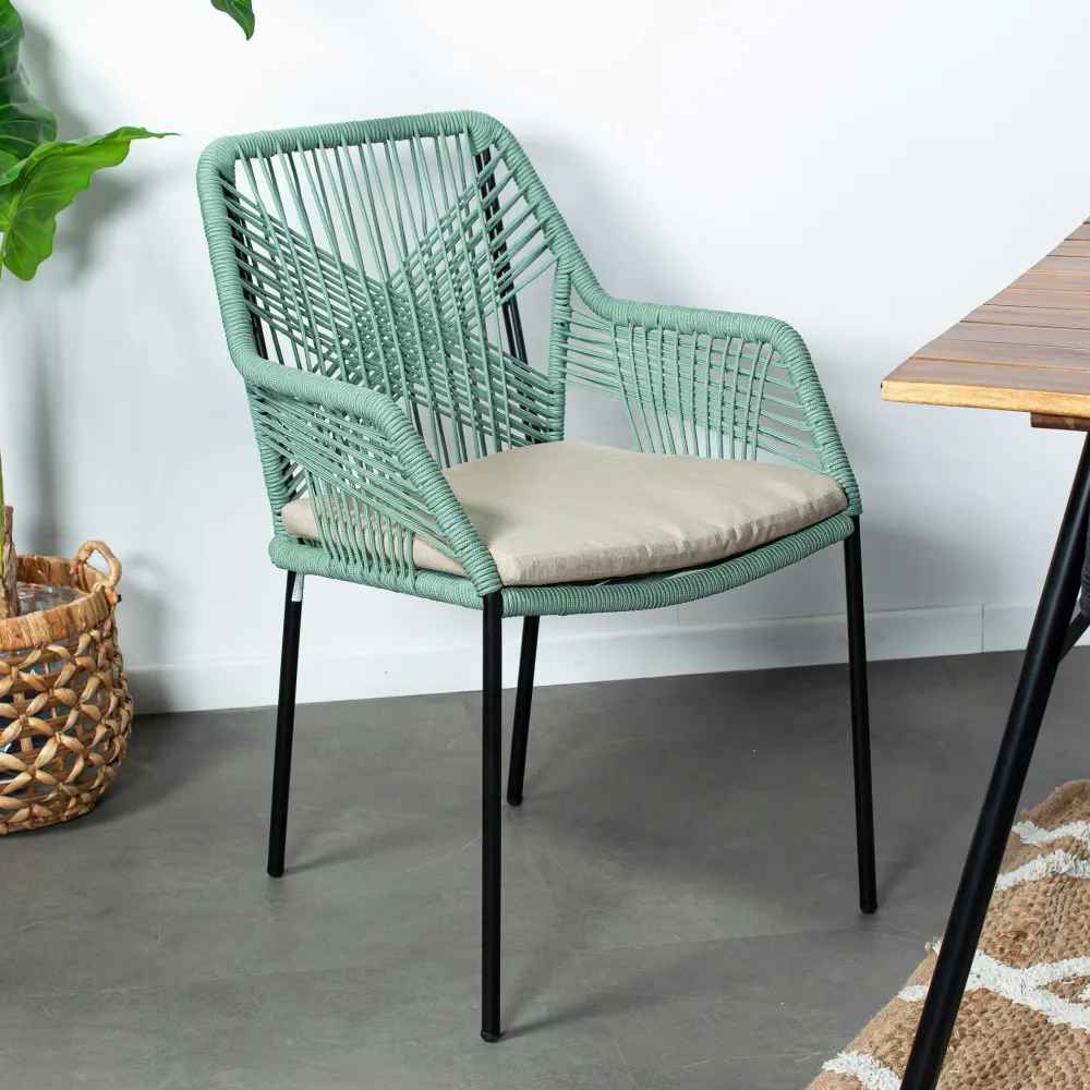 Tables De Jardin|GRENADE Table de balcon pliante vert d'eau D 60 cm