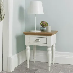 Univers Déco·Classique Chic|PORTSMOUTH Table de chevet blanc ivoire