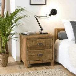 Univers Déco·Maison De Campagne|DENVER Table de chevet en bois de pin recyclé 1 tiroir