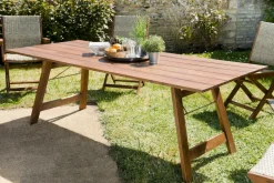 Tables De Jardin|BAHIA Table de jardin 10 personnes acacia 220x90