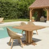 Tables De Jardin|MANY Table de jardin carrée teck recyclé naturel 110x110