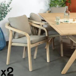 Univers Déco·Maison De Campagne|Tables De Jardin|IBIZA Table de jardin en bois d'acacia 220 cm