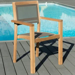 Tables De Jardin|SUMMER Table de jardin en Teck ovale extensible 150/200X90cm