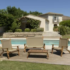 Tables De Jardin|Meubles En Aluminium Brafab|Oslo Table de jardin extensible en aluminium gris sable 194/314 cm