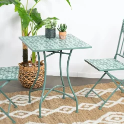 Tables De Jardin|GRENADE Table de jardin motif carré 58 cm