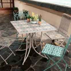 Tables De Jardin|GRENADE Table de jardin motif rosace 78 cm