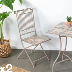 Tables De Jardin|GRENADE Table de jardin motif rosace 78 cm