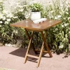 Tables De Jardin|MACAO Table de jardin pliante en teck huilé 70 cm