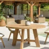 Tables De Jardin|MANY Table de jardin ronde D150 cm teck recyclé naturel