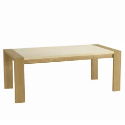 Tables À Manger Rectangulaires|BRASILIA Table de repas 240 cm béton beige et chêne
