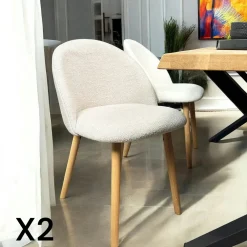 Tables À Manger Rectangulaires|Tables À Manger En Bois|DIKA Table de repas béton beige pieds bois design