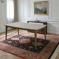 Tables À Manger En Bois|Tables À Manger Rectangulaires|Sixties Table de repas Hévéa 180x100x76cm