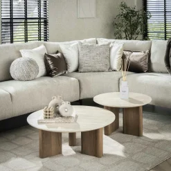 Tables Basses Gigognes|Tables Basses Design|ASCOLI Table de salon contemporaine (ensemble de 2)