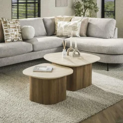 Tables Basses Gigognes|Tables Basses Design|ASCOLI Table de salon contemporaine (ensemble de 2)