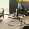 Univers Déco·Design Contemporain|Tables Basses Design|ZALA Table de salon ronde dorée