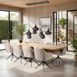 Tables À Manger Rectangulaires|Tables À Manger En Bois|Melbourne Table extensible 175/275 acacia bords irréguliers