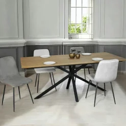 Tables À Manger Rectangulaires|Tables Pied Central|DEPOK Table pied central en bois de teck recyclé 2 m